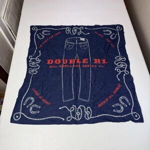 New RRL DoubleRL Ralph Indigo Jean-Print Cotton Bandanna Scarf Handkerchief